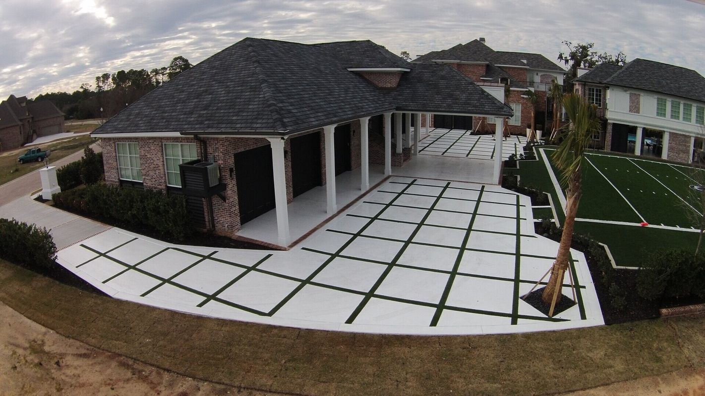 Finished stamped concrete by Decorative Concrete Designs