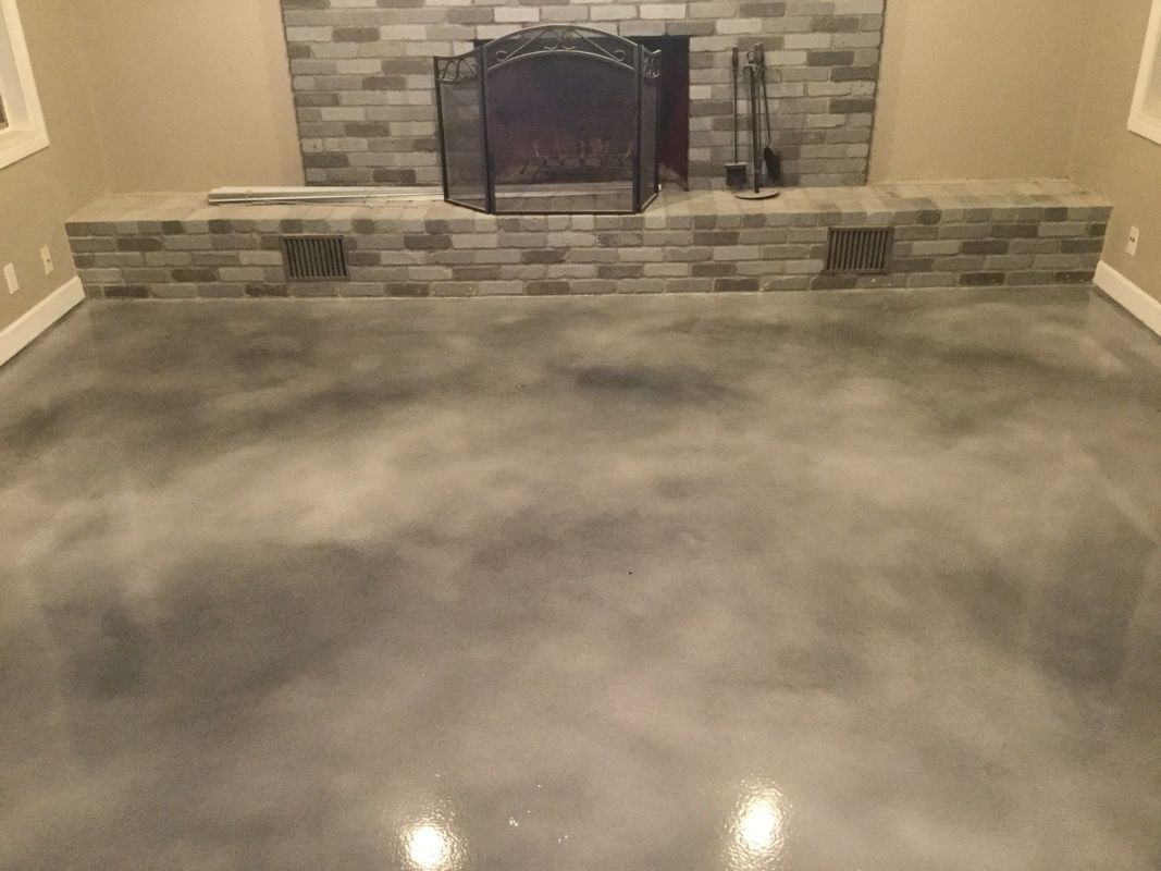 Stain overlay concrete by Decorative Concrete Designs