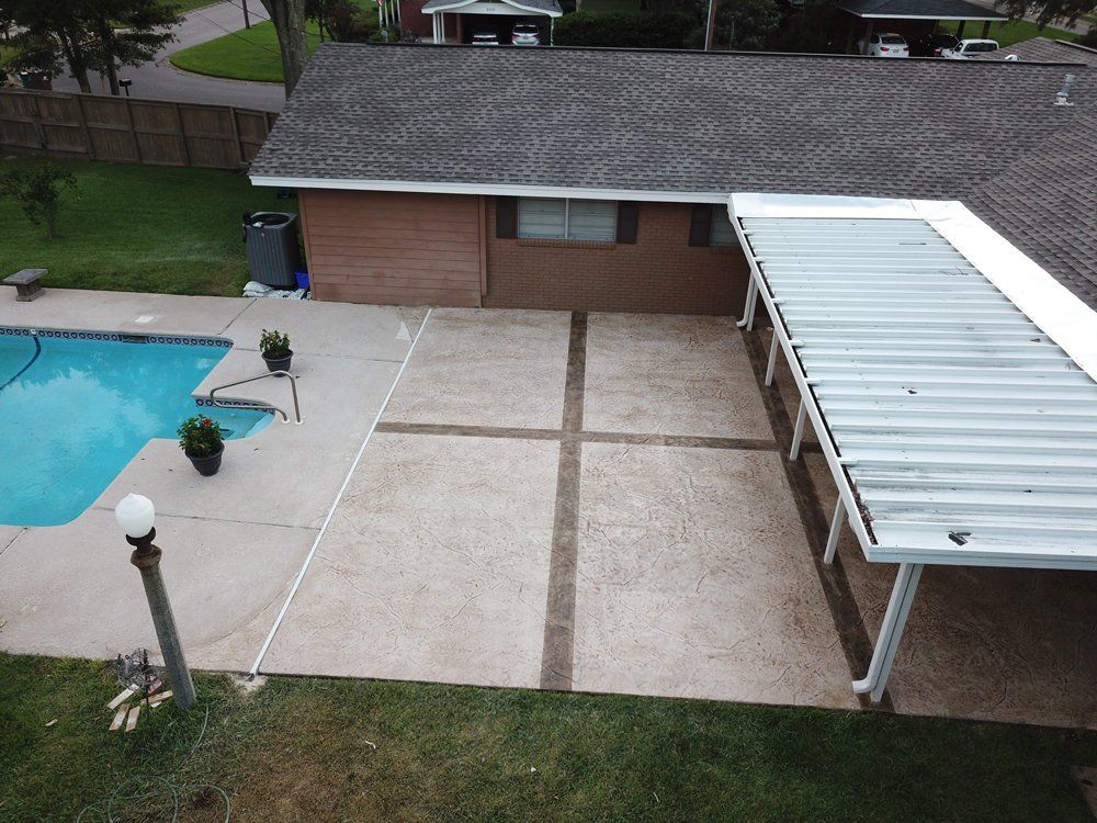 After: concrete surface finished by Decorative Concrete Designs