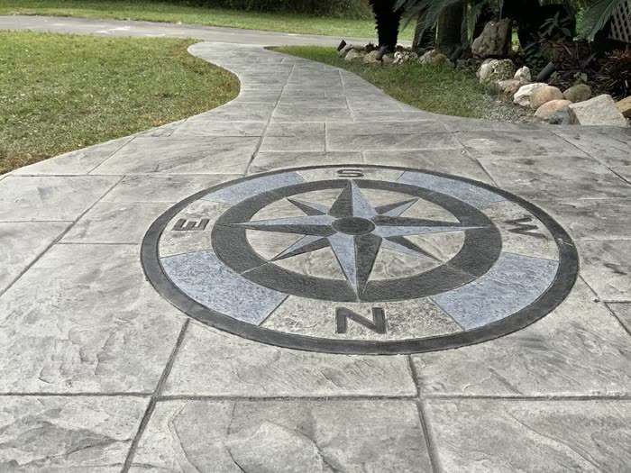 Stamp overlay concrete by Decorative Concrete Designs