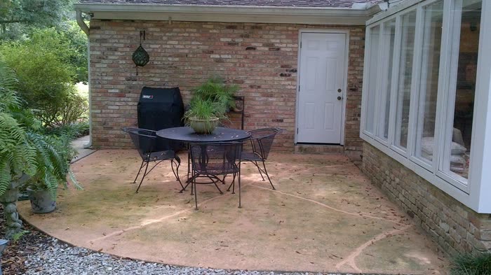 Finished decorative concrete project by Decorative Concrete Designs