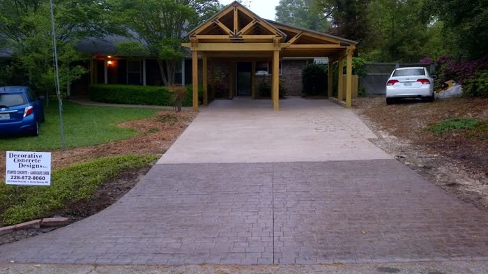 Finished decorative concrete project by Decorative Concrete Designs