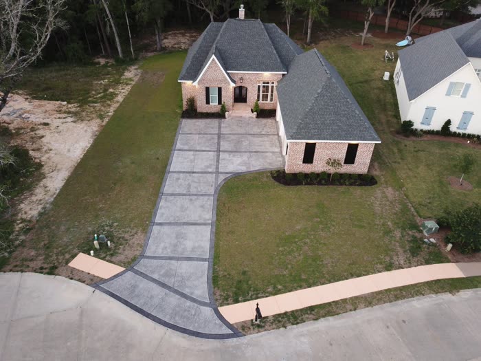 Finished decorative concrete project by Decorative Concrete Designs